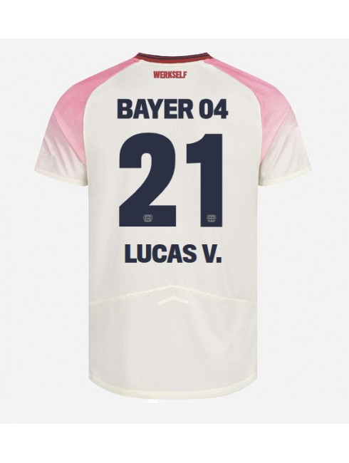 Moški Nogometna dresi replika Bayer Leverkusen Lucas Vazquez #21 Gostujoči 2025-26 Kratek rokav Moški Nogometna dresi replika Bayer Leverkusen Lucas Vazquez #21 Gostujoči 2025-26 Kratek rokav